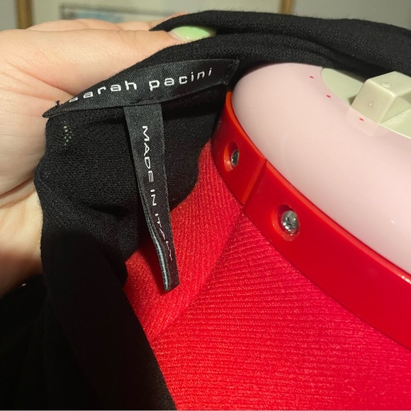 Designer Sarah Pacini Vibration Cardigan Made In Italy With Shimmer Deisgn - Picture 9 of 11